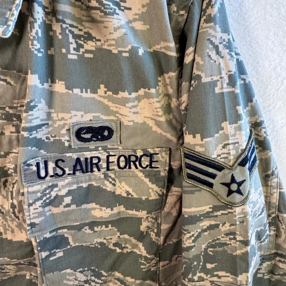 US Air Force‎ Utility Jacket Digital Tiger Stripe Camo Military Coat Mens M DSCP